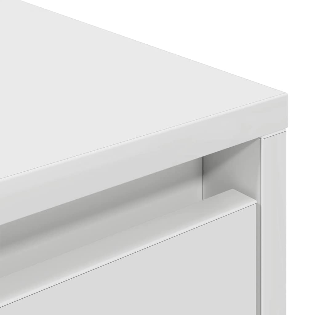 TV-Schrank mit LED-Leuchten Weiß 160,5x41x50 cm