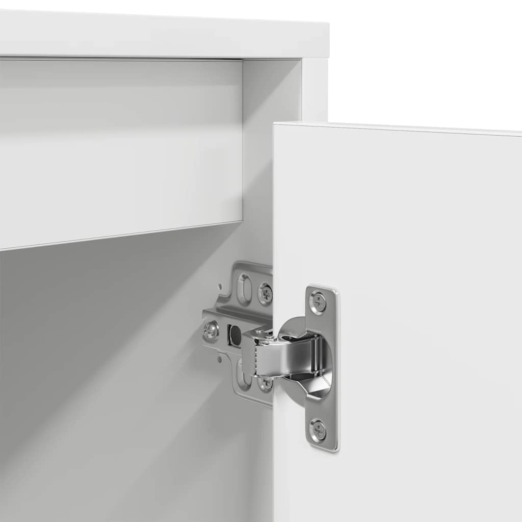 TV-Schrank mit LED-Leuchten Weiß 160,5x41x50 cm