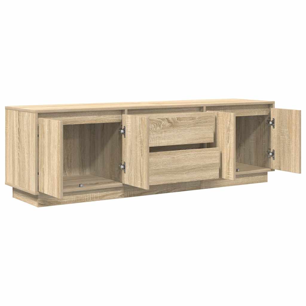 TV-Schrank mit LED-Leuchten Sonoma-Eiche 160,5x41x50 cm