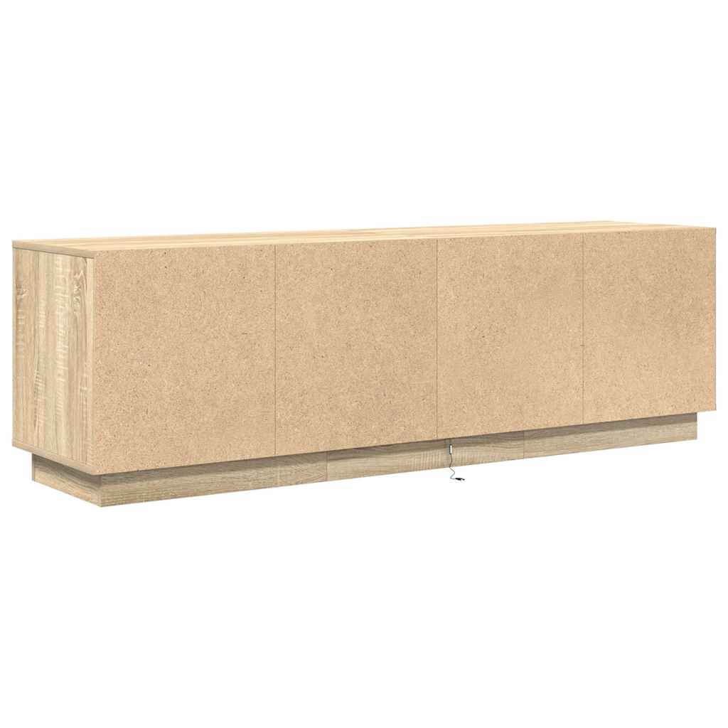 TV-Schrank mit LED-Leuchten Sonoma-Eiche 160,5x41x50 cm