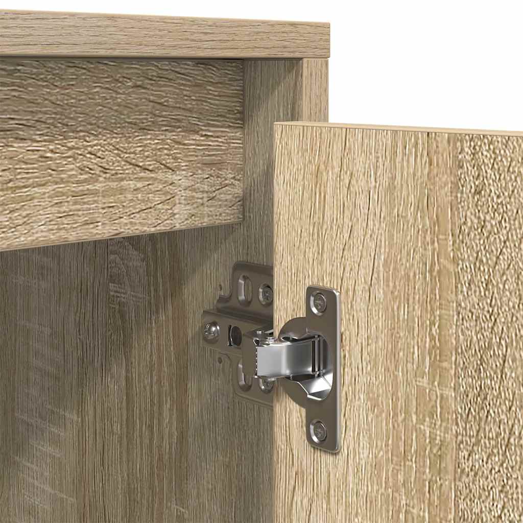 TV-Schrank mit LED-Leuchten Sonoma-Eiche 160,5x41x50 cm