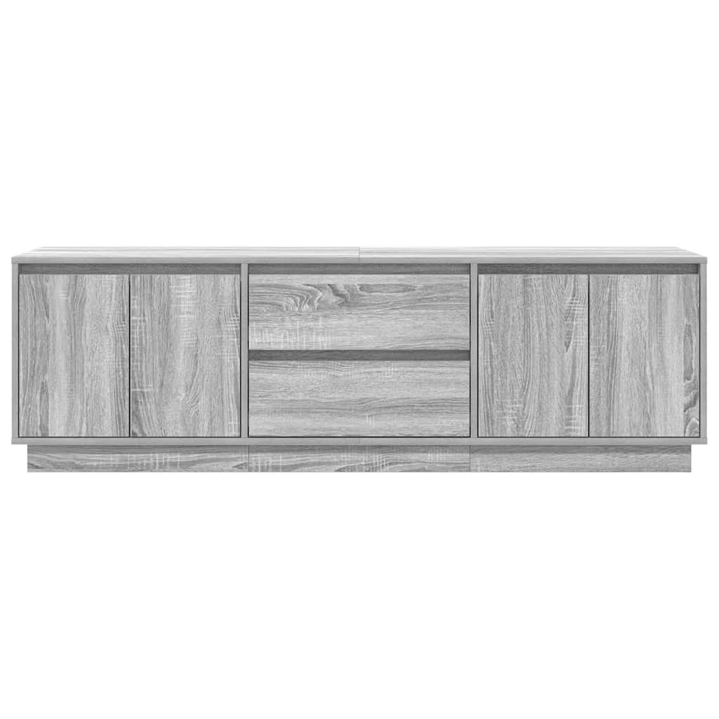 TV-Schrank mit LED-Leuchten Grau Sonoma 160,5x41x50 cm