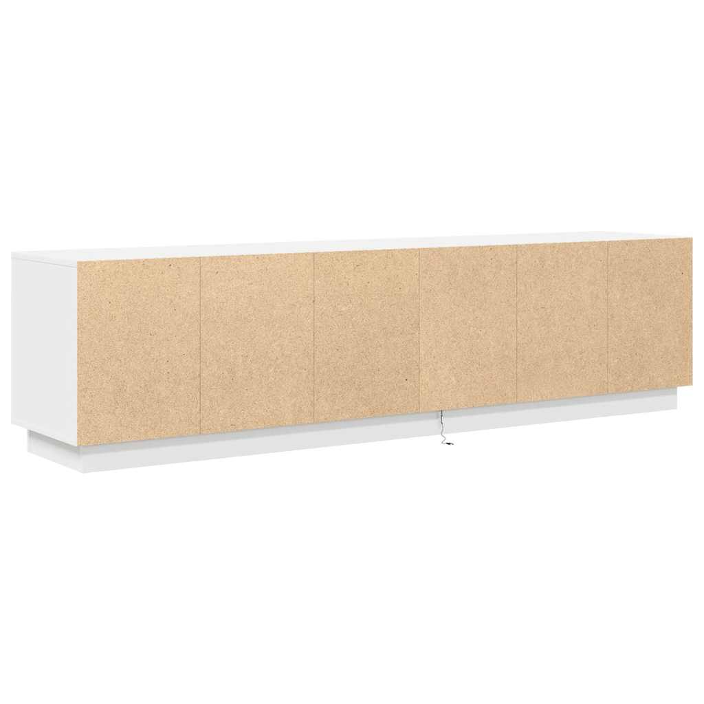 TV-Schrank mit LED-Leuchten Weiß 193,5x41x50 cm