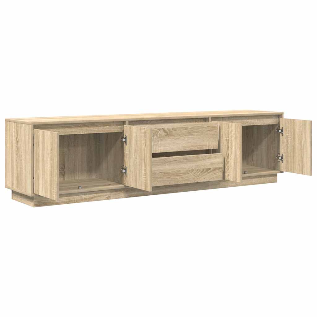 TV-Schrank mit LED-Leuchten Sonoma-Eiche 193,5x41x50 cm