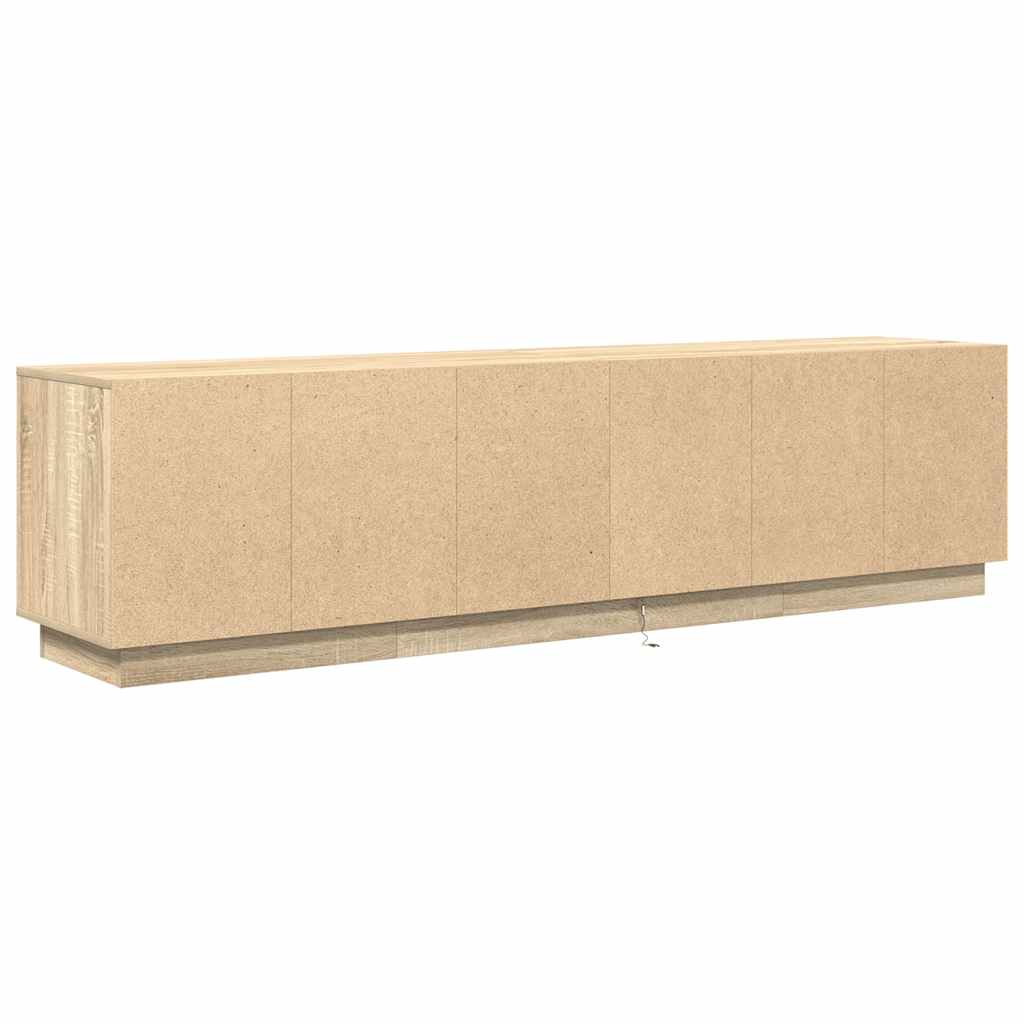 TV-Schrank mit LED-Leuchten Sonoma-Eiche 193,5x41x50 cm