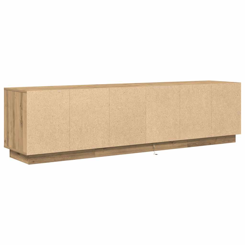 TV-Schrank mit LED-Leuchten Artisan-Eiche 193,5x41x50 cm