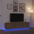 TV-Schrank mit LED-Leuchten Artisan-Eiche 193,5x41x50 cm