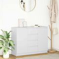 Sideboard mit Schubladen Weiß 100,5x35x76 cm Holzwerkstoff
