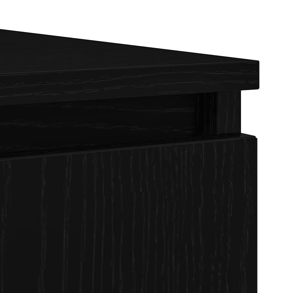 Sideboard mit Schubladen Schwarz Eichen-Optik 100,5x35x76 cm