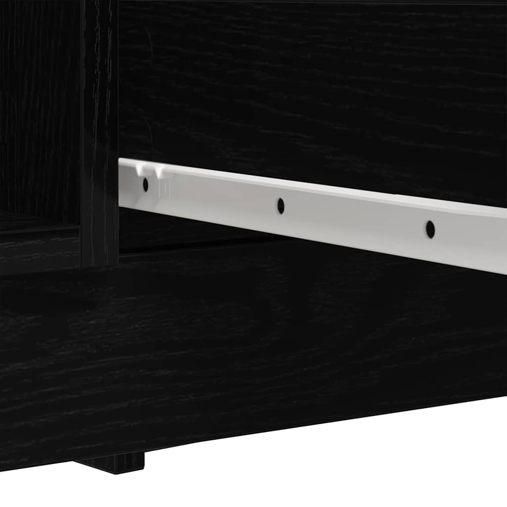 Sideboard mit Schubladen Schwarz Eichen-Optik 100,5x35x76 cm