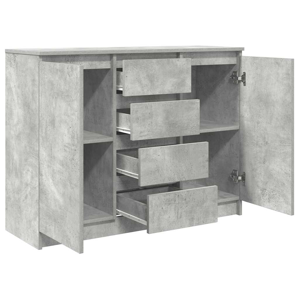 Sideboard mit Schubladen Betongrau 100,5x35x76 cm Holzwerkstoff