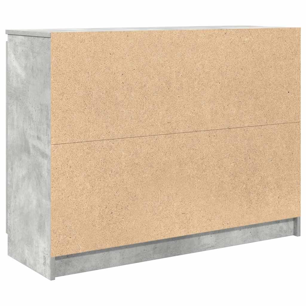 Sideboard mit Schubladen Betongrau 100,5x35x76 cm Holzwerkstoff