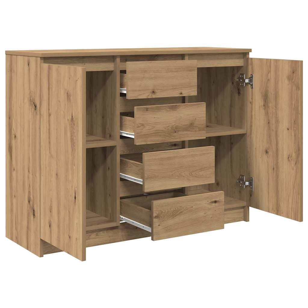 Sideboard mit Schubladen Artisan-Eiche 100,5x35x76 cm