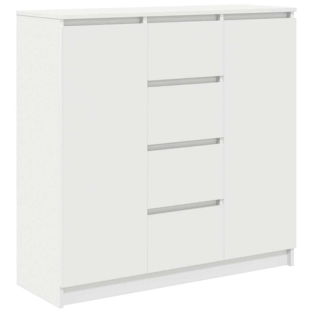 Sideboard mit Schubladen Weiß 100,5x35x98,5 cm Holzwerkstoff