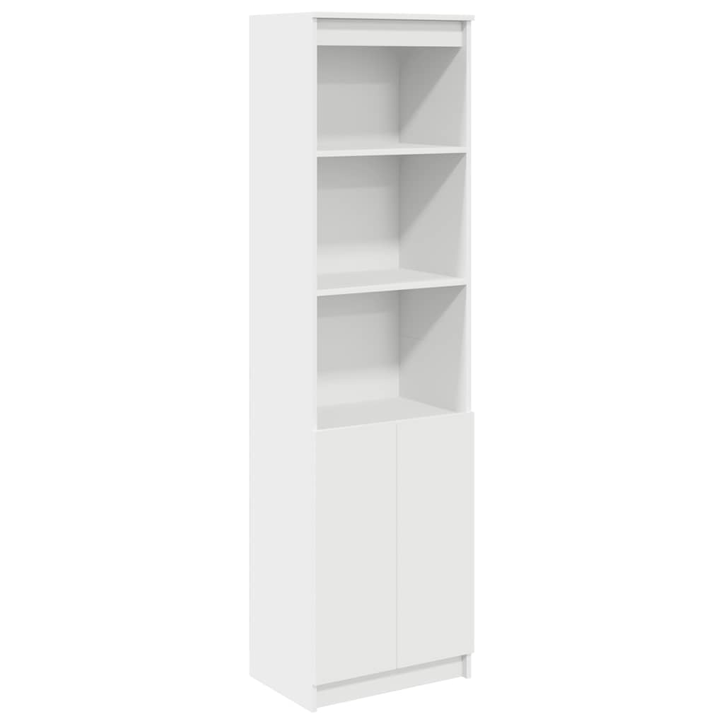 Highboard Weiß 50x35x180 cm Holzwerkstoff
