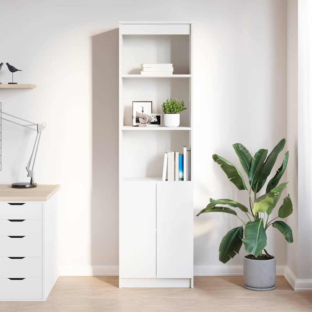 Highboard Weiß 50x35x180 cm Holzwerkstoff