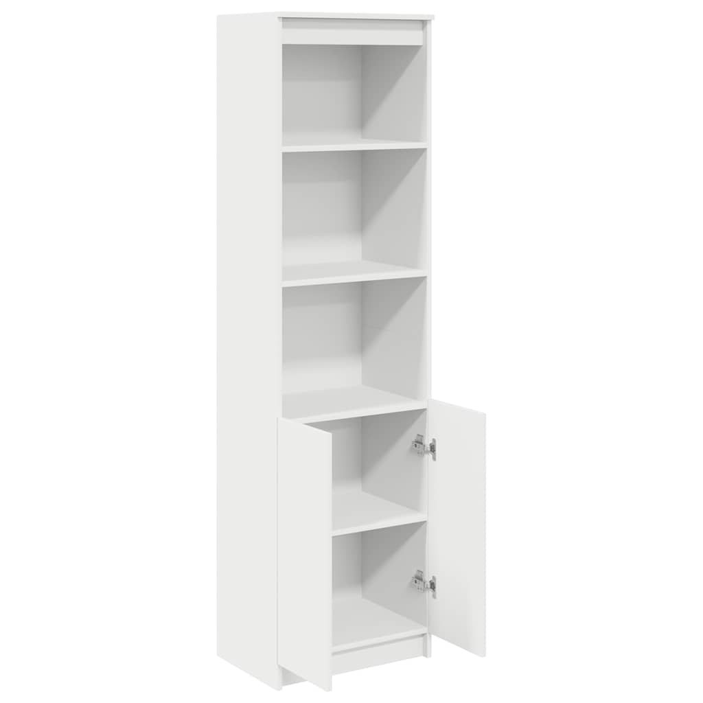 Highboard Weiß 50x35x180 cm Holzwerkstoff