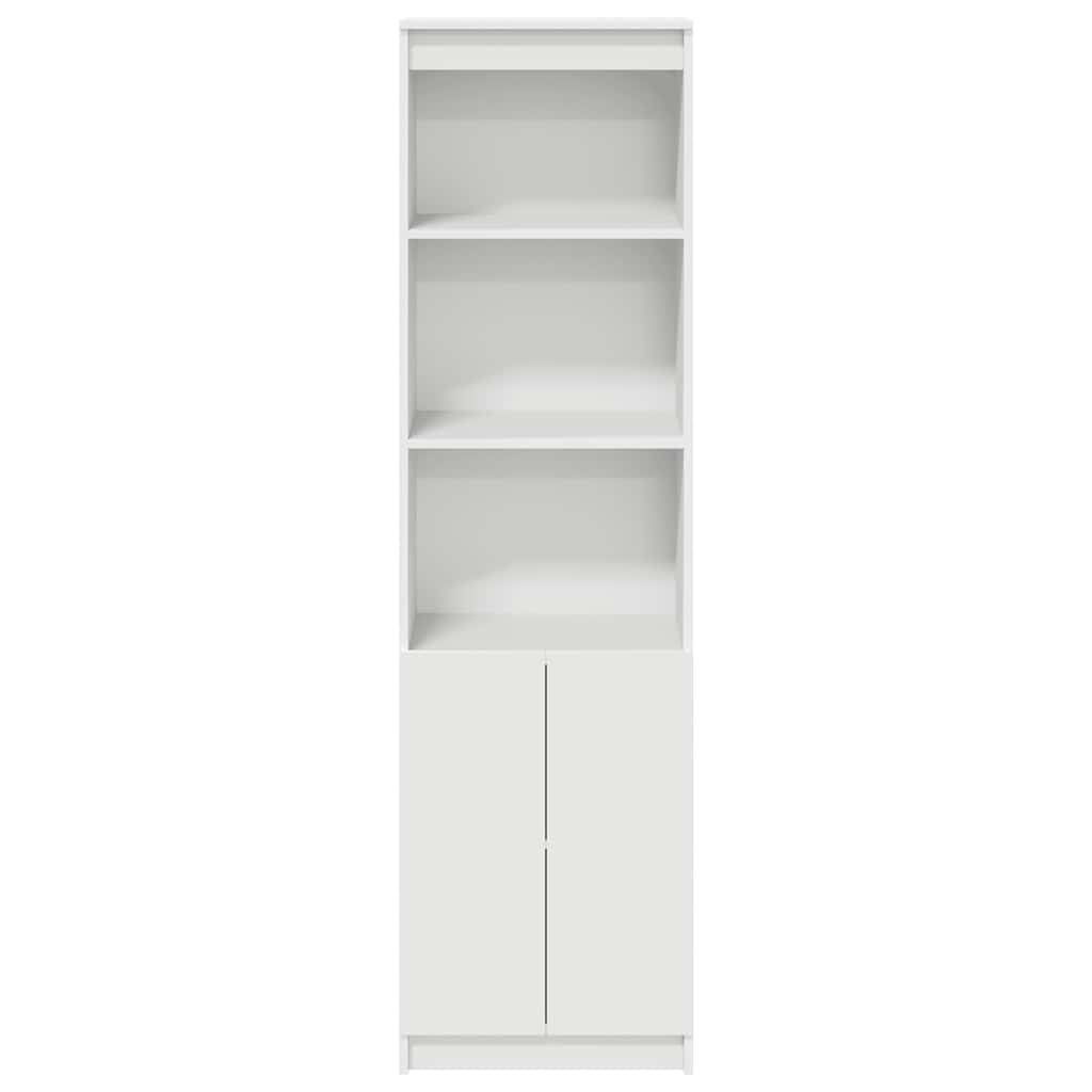 Highboard Weiß 50x35x180 cm Holzwerkstoff