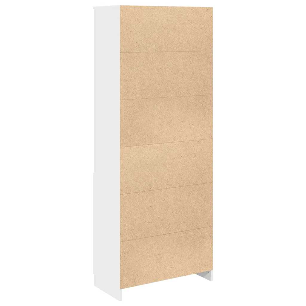 Highboard Weiß 70x35x180 cm Holzwerkstoff