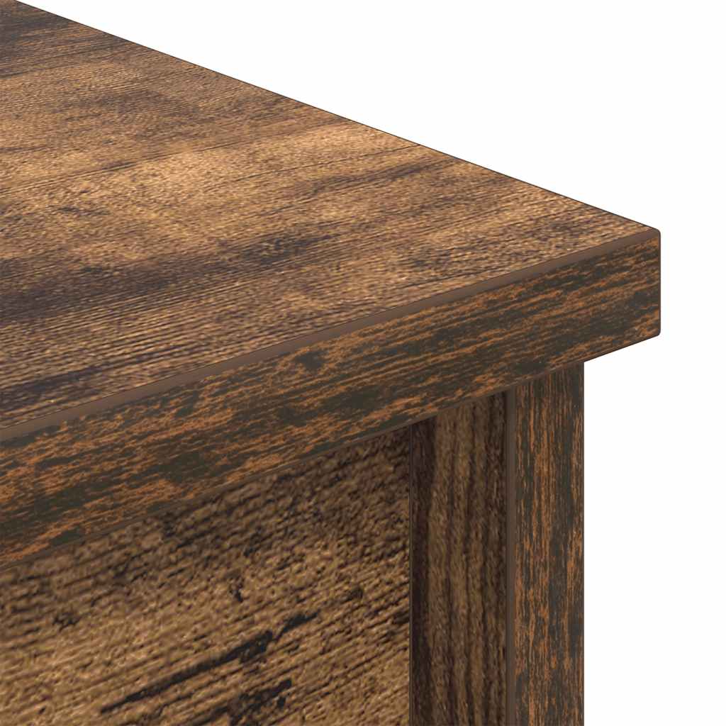 Highboard Räuchereiche 70x35x180 cm Holzwerkstoff