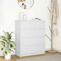Sideboard Weiß 80x35x99 cm Holzwerkstoff