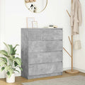 Sideboard Betongrau 80x35x99 cm Holzwerkstoff