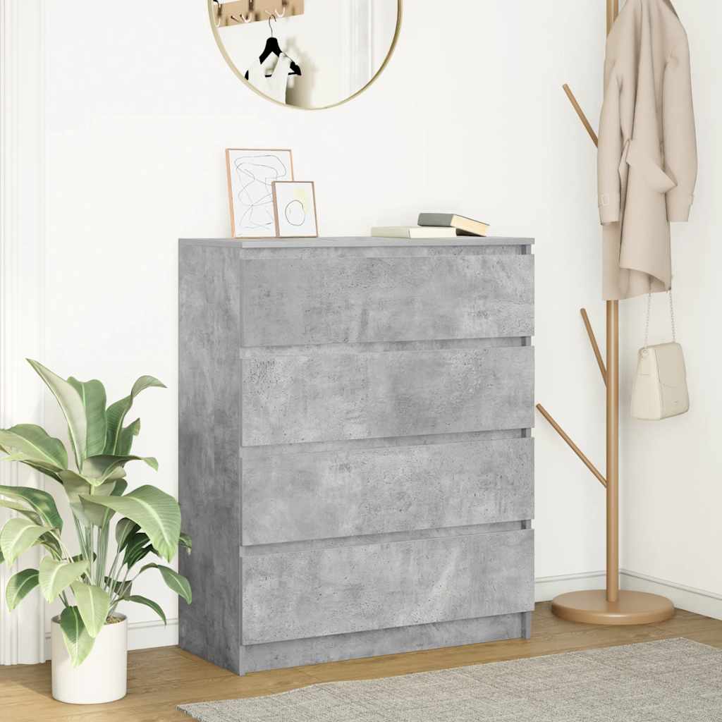 Sideboard Betongrau 80x35x99 cm Holzwerkstoff