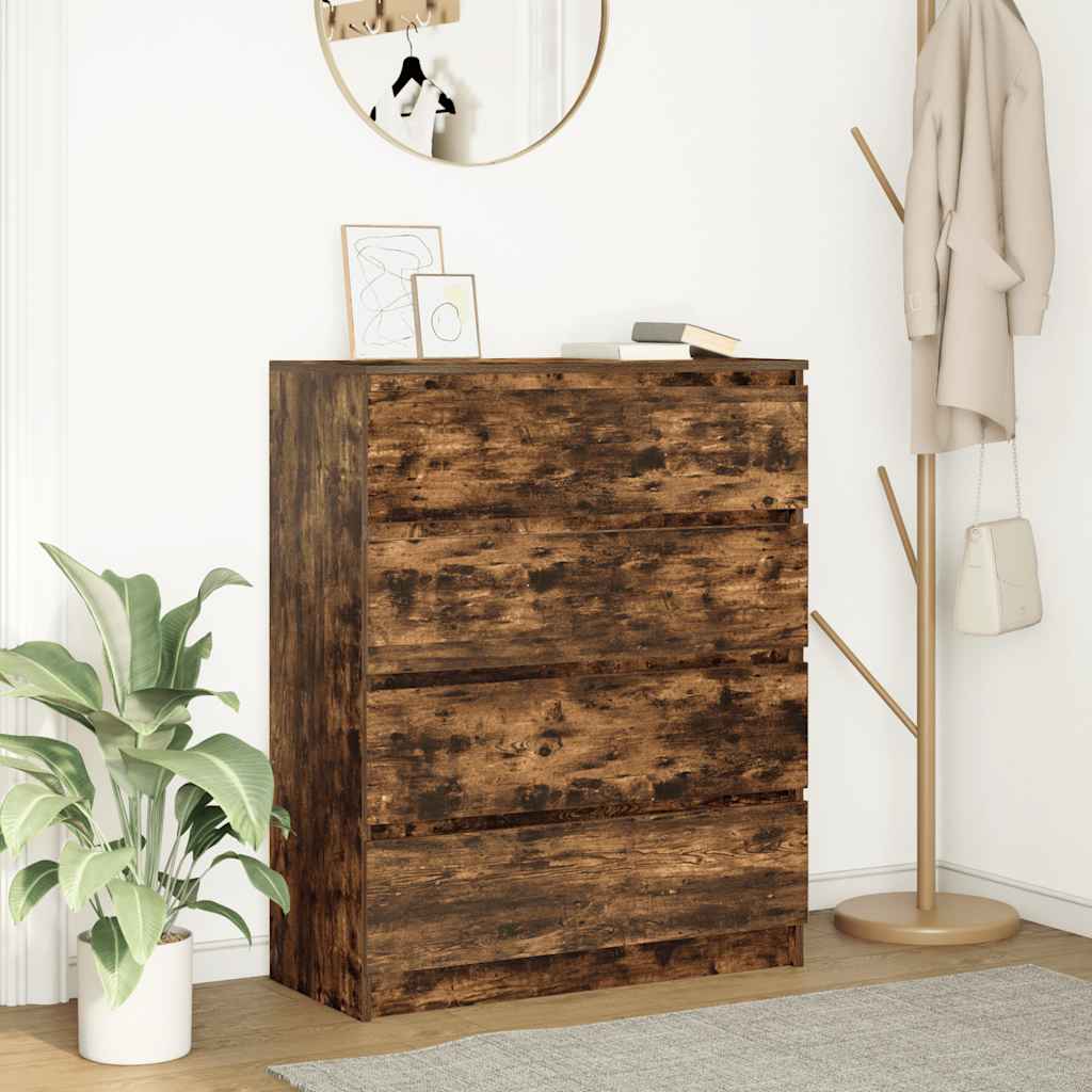 Sideboard Räuchereiche 80x35x99 cm Holzwerkstoff