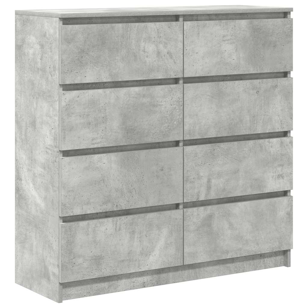 Sideboard Betongrau 100x35x99 cm Holzwerkstoff
