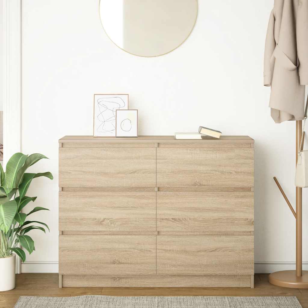Sideboard Sonoma-Eiche 100x35x76 cm Holzwerkstoff
