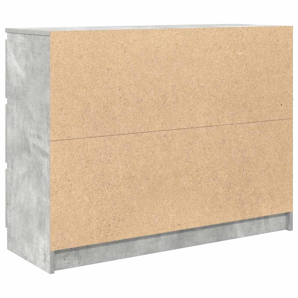 Sideboard Betongrau 100x35x76 cm Holzwerkstoff