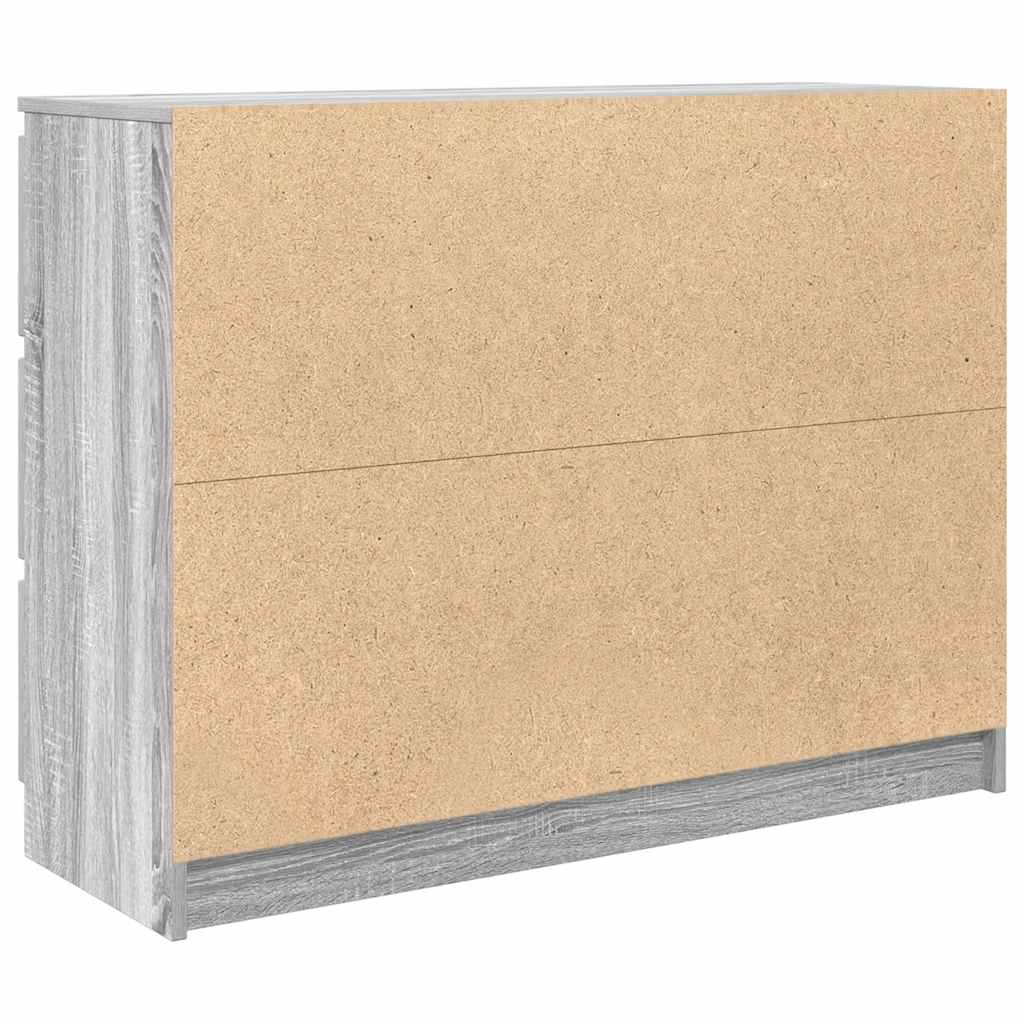 Sideboard Grau Sonoma 100x35x76 cm Holzwerkstoff