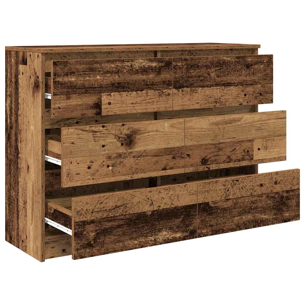 Sideboard Altholz-Optik 100x35x76 cm Holzwerkstoff