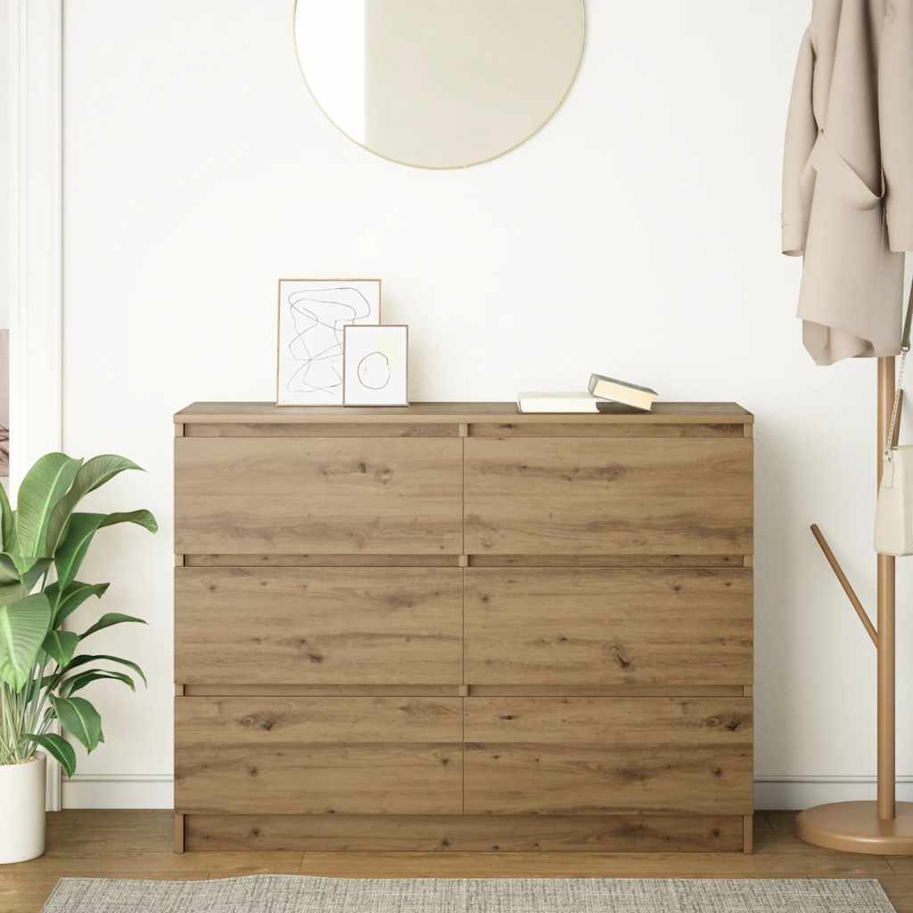 Sideboard Artisan-Eiche 100x35x76 cm Holzwerkstoff