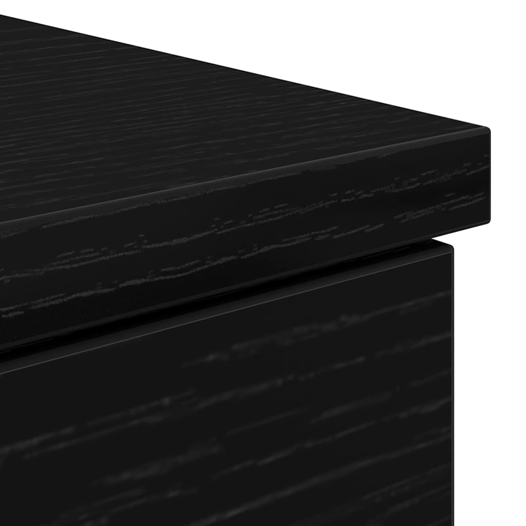 Schreibtisch mit Regal Schwarz Eichen-Optik 140 x 49 x 76 cm