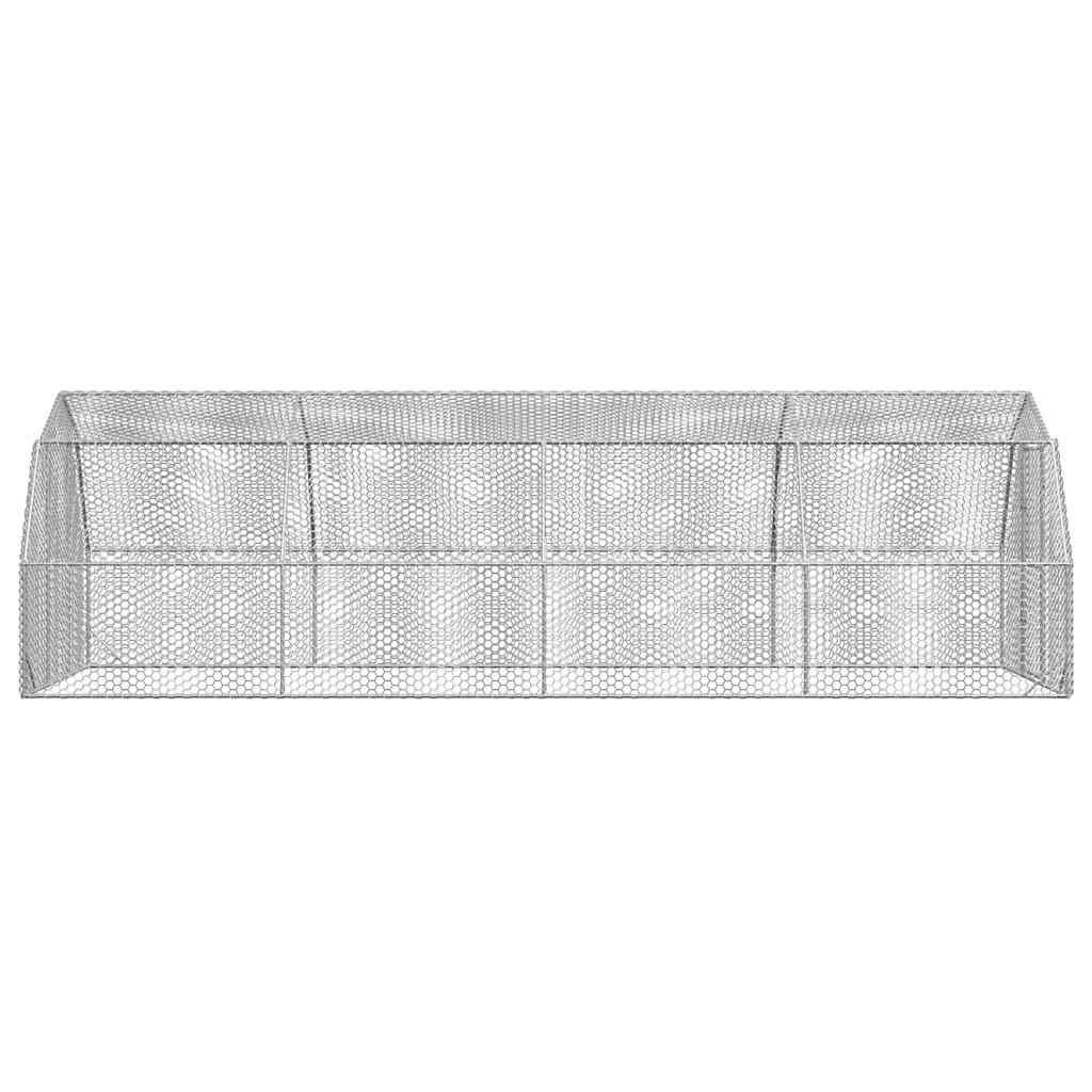 Hühnerstall 2,5x8x2,25 m Verzinkter Stahl