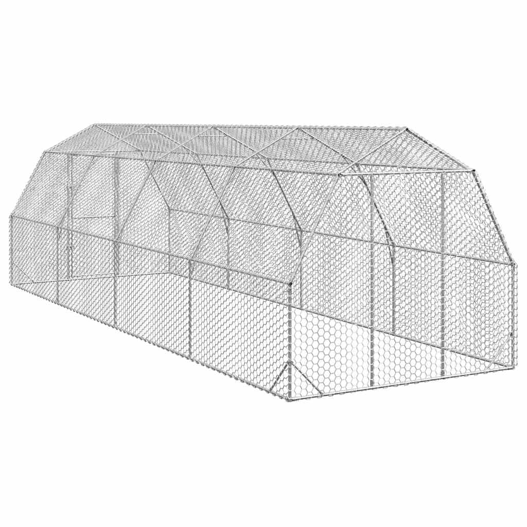 Hühnerstall 2,5x8x2,25 m Verzinkter Stahl