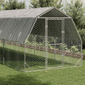 Hühnerstall mit Dach 2,5x6x2,25 m Verzinkter Stahl