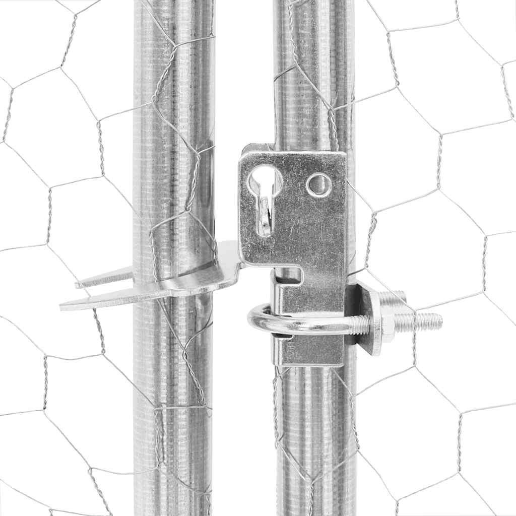 Hühnerstall mit Dach 2,5x6x2,25 m Verzinkter Stahl