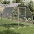 Hühnerstall mit Dach 2,5x12x2,25 m Verzinkter Stahl