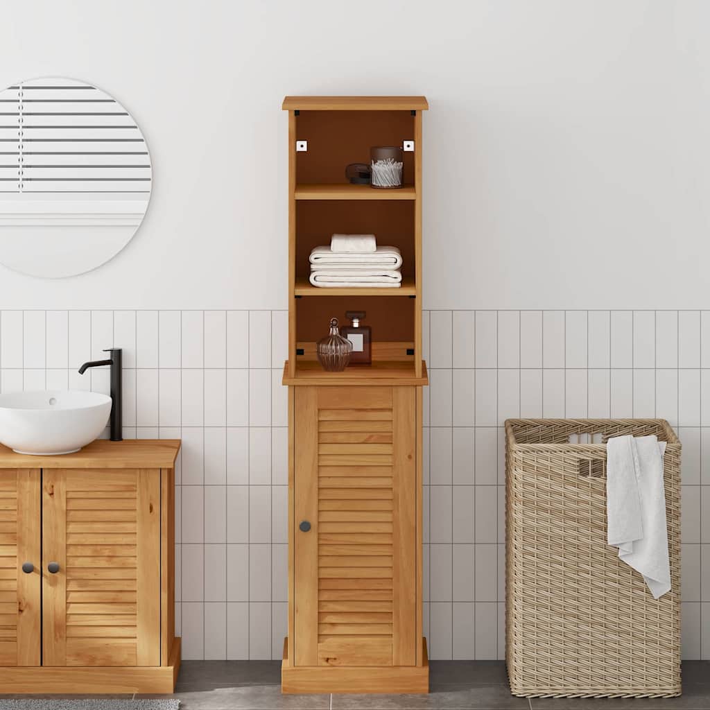 Badezimmermöbel-Set mit Regal VIGO 2 pcs Braun und Honigbraun