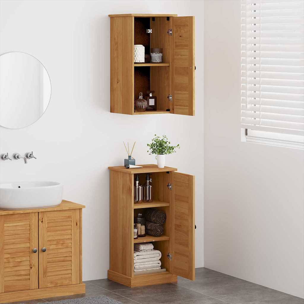 Badezimmermöbel-Set mit Regal VIGO 2 pcs Braun und Honigbraun