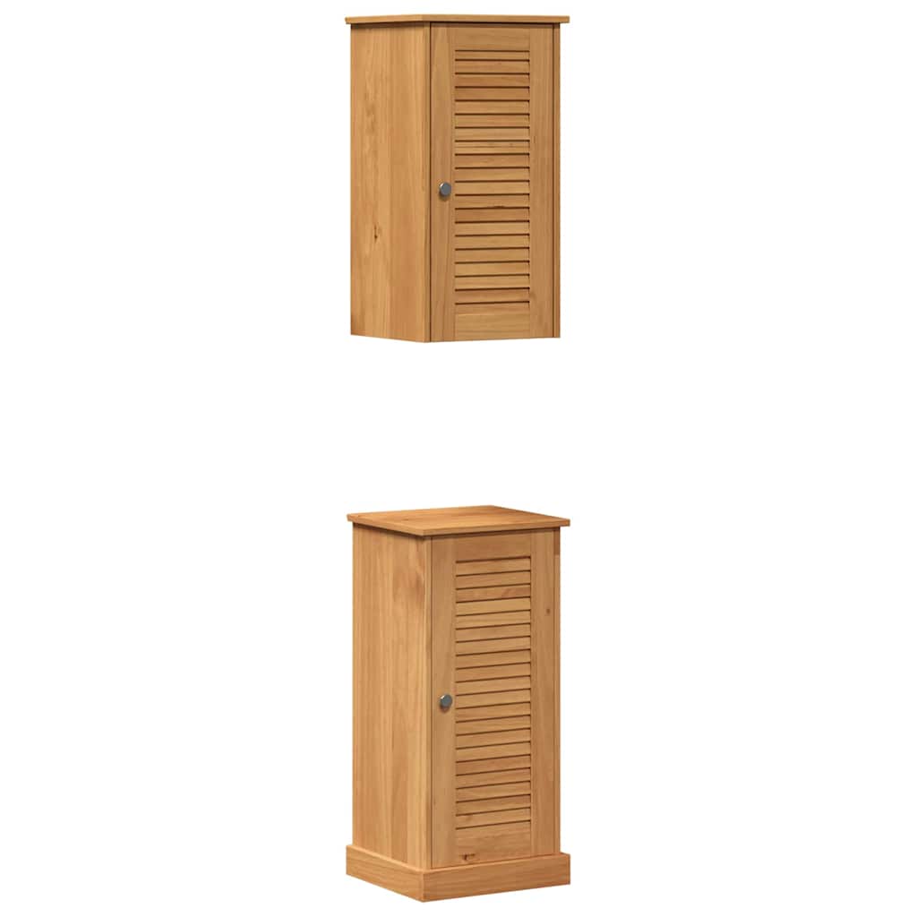 Badezimmermöbel-Set mit Regal VIGO 2 pcs Braun und Honigbraun