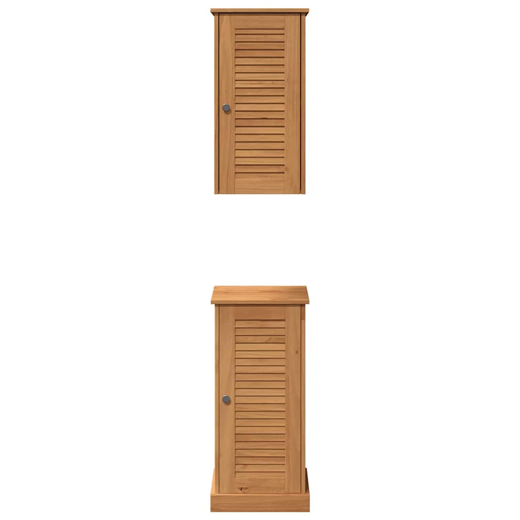 Badezimmermöbel-Set mit Regal VIGO 2 pcs Braun und Honigbraun