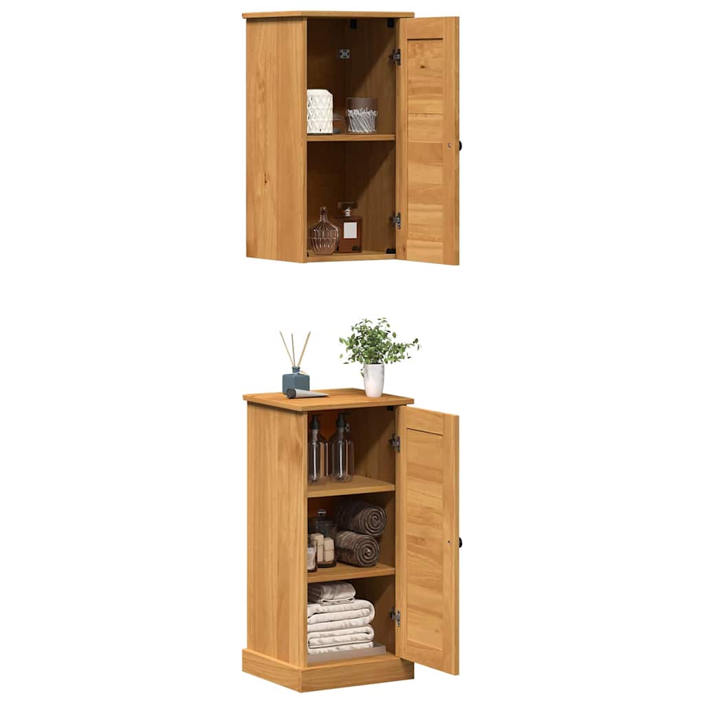 Badezimmermöbel-Set mit Regal VIGO 2 pcs Braun und Honigbraun