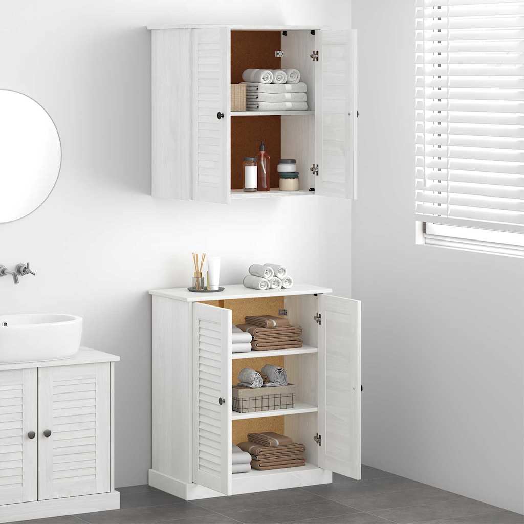 Badezimmermöbel-Set 2 pcs Weiß und Antikweiß 67,5 x 34 x 80 cm