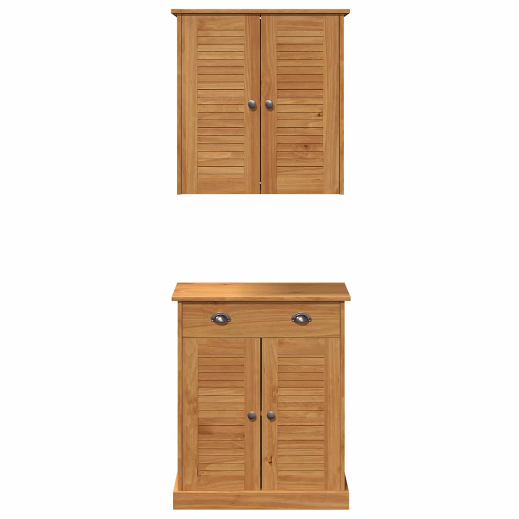 Badezimmermöbel-Set mit Regal VIGO 2 pcs Braun und Honigbraun