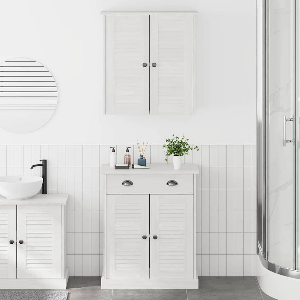 Badezimmermöbel-Set mit Regal VIGO 2 pcs Weiß und Antikweiß