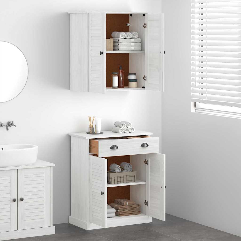 Badezimmermöbel-Set mit Regal VIGO 2 pcs Weiß und Antikweiß