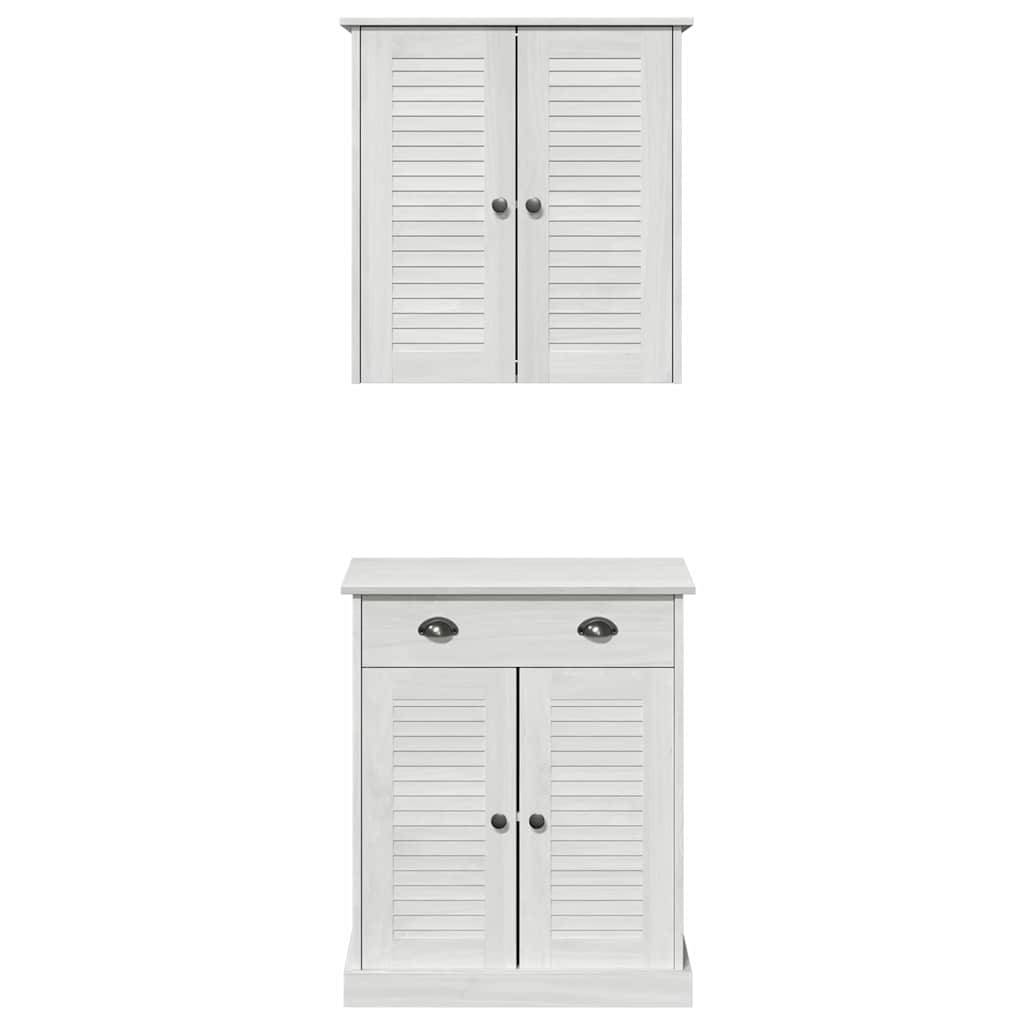 Badezimmermöbel-Set mit Regal VIGO 2 pcs Weiß und Antikweiß